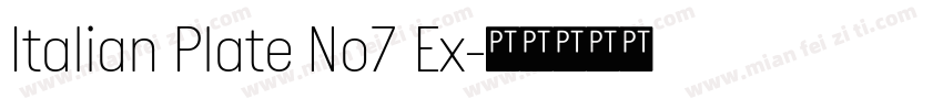 Italian Plate No7 Ex字体转换